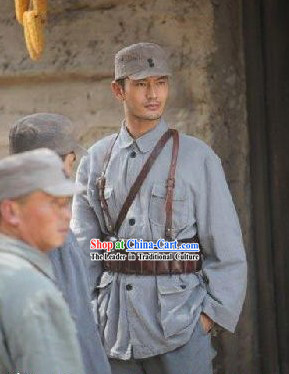 China Eighth Route Army Costumes and Hat Complete Set