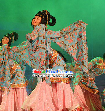 Ancient Chinese Palace Dance Costumes Complete Set