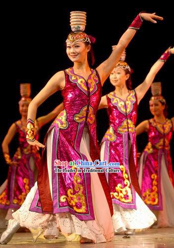 Traditional Mongolian Hats and Costume for Chopsticks Dance