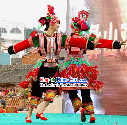 Chinese Traditional Hua Yao Dai Minority Dance Costumes Complete Set for Women