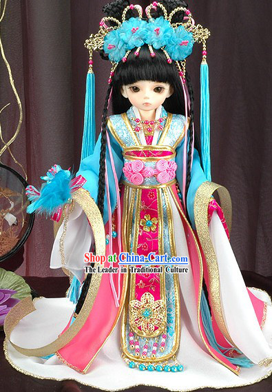 China Ancient Princess Costume and Hair Accessories for Kids