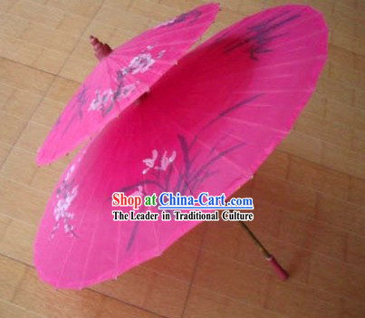 Chinese Hand Made and Painted Two-Layers Silk Wedding Romantic Umbrellas_Parasols 1