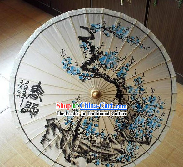 Chinese Classic Plum Blossom Painting Umbrella