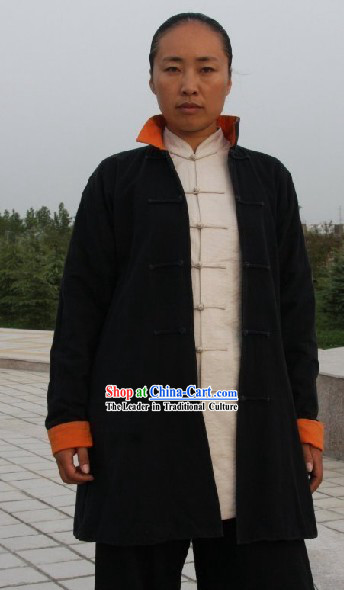 Professional Kung Fu Tai Chi Master Cotton Dust Coat Clothing