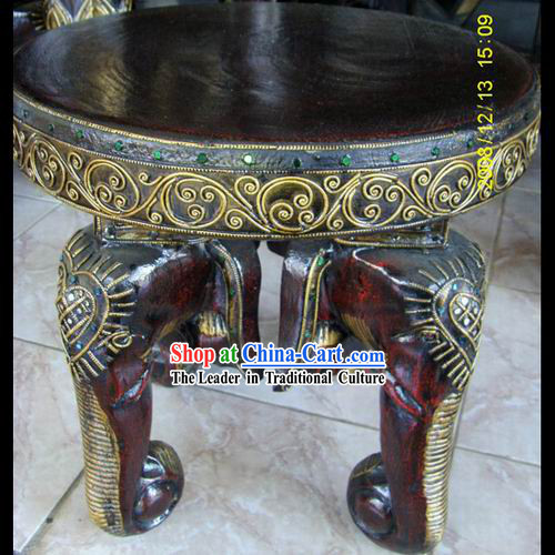 Traditional Asia Thai Hardwood Stool