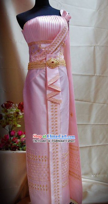 Traditional Asia Thai Court Dress Complete Set