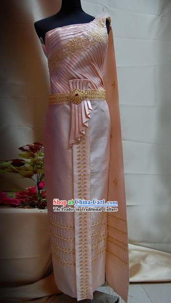 Traditional Asia Thai Court Dress Complete Set