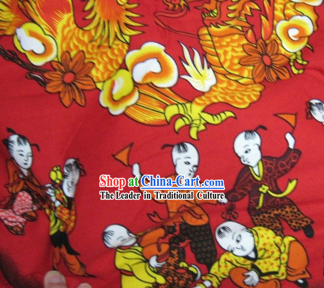 Hundreds of Children Chinese Cotton Fabric