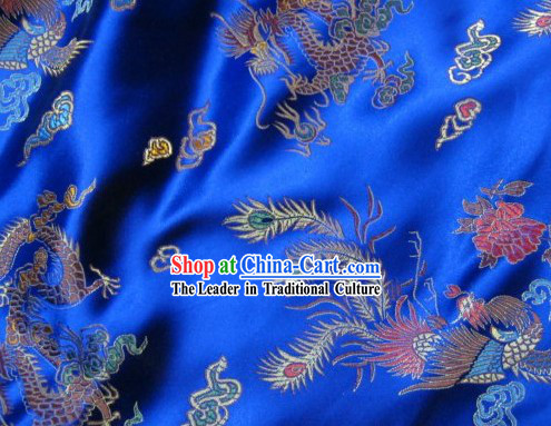 Traditional Dragon and Phoenix Chinese Brocade Fabrics