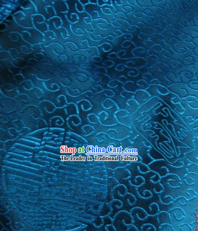 Traditional Blue Vein Silk Fabric
