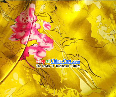 100_ Pure Silk Gold Fabric