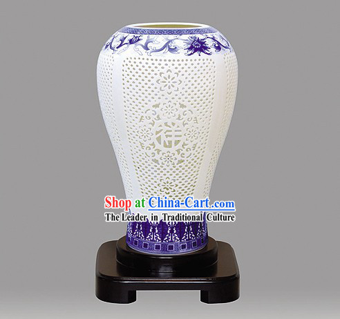 Blue and White Porcelain Lantern _ Traditional lanterns _ Chinese Ancient Lantern