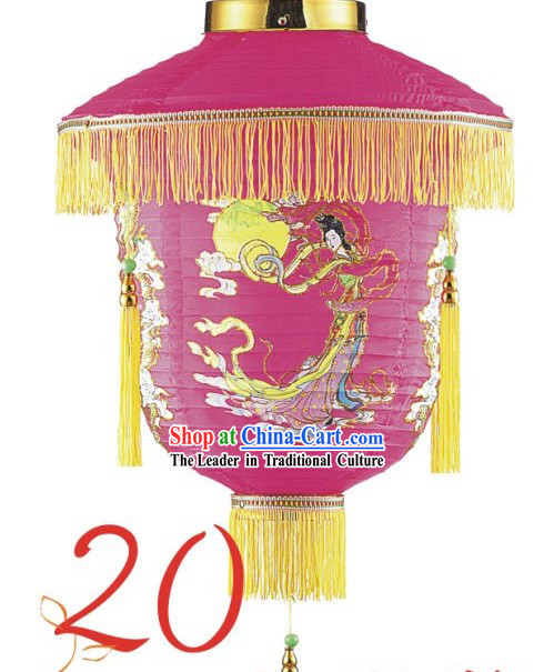 20 Inch Chinese Chang Er Flower Basket Lantern
