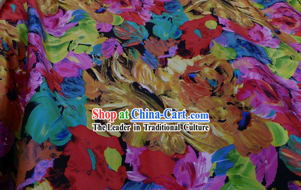 100_ Silk Fabric - Colourful World