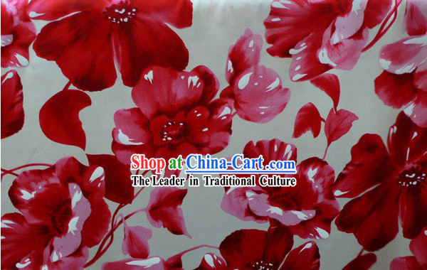 Flowery Pure Silk Chiffon Fabric