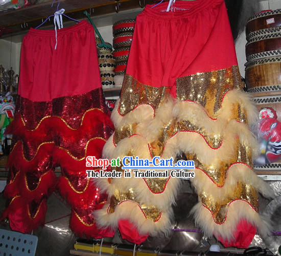 Professional Lion Dance Sheep Fur Pants and Claws Set _all colors and sizes can be custom made_