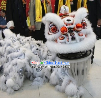 Happy Celebration Top Traditional Handmade Long Wool Fur Lion Dance Costumes Complete Set