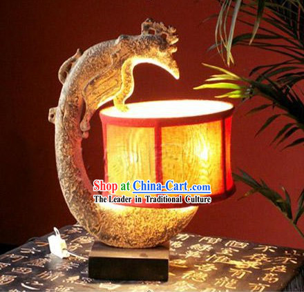 Traditional Chinese Handmade Stone Phoenix Lantern