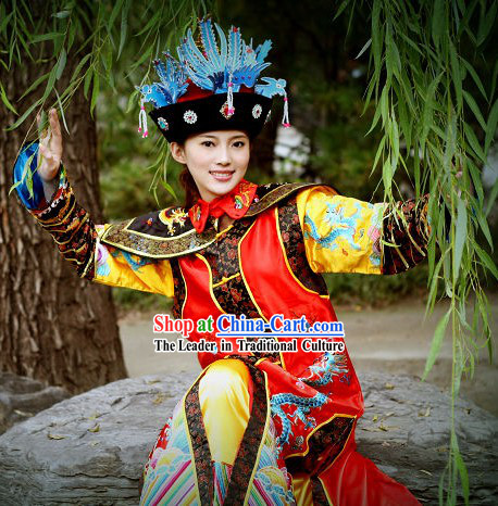 Ancient Chinese Qing Dynasty Empress Clothing Complete Set