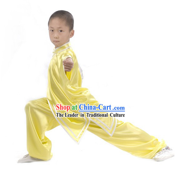 Chinese Professional Long Sleeve Martial Arts Tai Chi Uniform Complete Set for Children