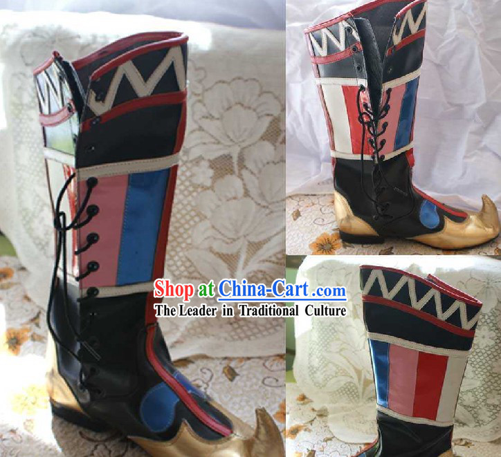 Chinese Ethnic Mongolian Boots for Women