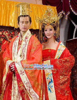 Chinese Emperor Wedding Dress Complete Set