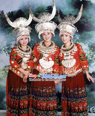 Traditional Chinese Miao Costumes Complete Set