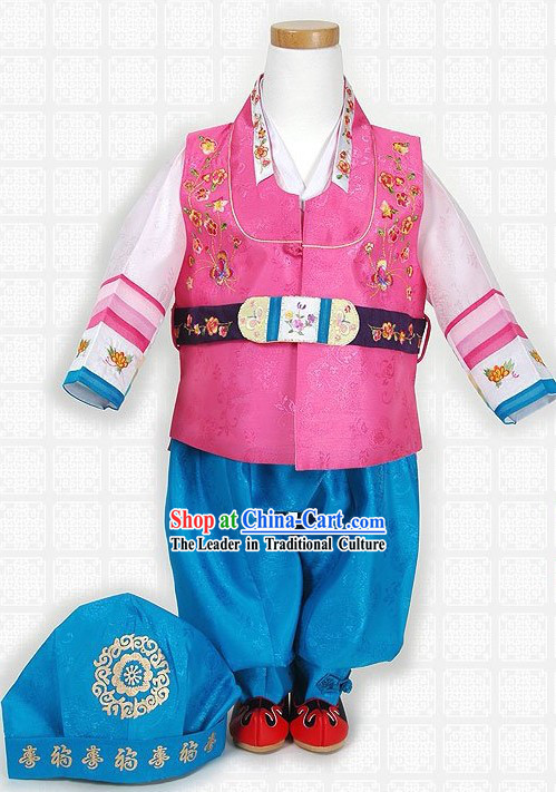 Traditional Korean Birthday Hanbok Set for Boys