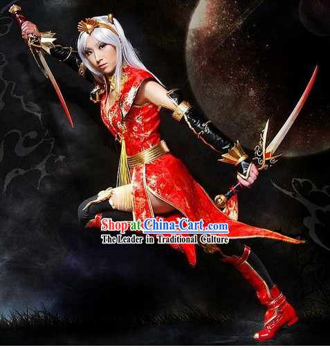 Ancient Chinese Swordsman Cosplay Costumes Set