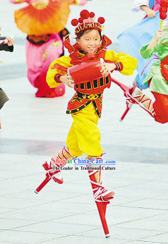 Chinese Stilt Dance Costume for Children
