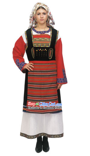 Thrace Female Traditional Greek Dance Costume