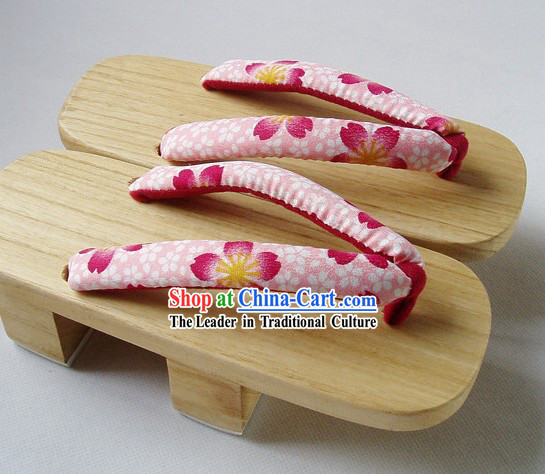 Traditional Japanese Kimono Geta Set for Women