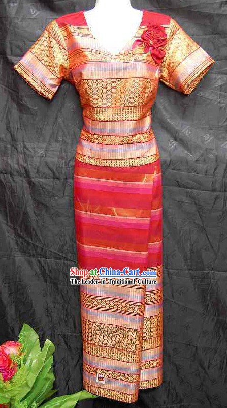 Thai Traditional Dress Traditional Thai Dance Costume Complete Set