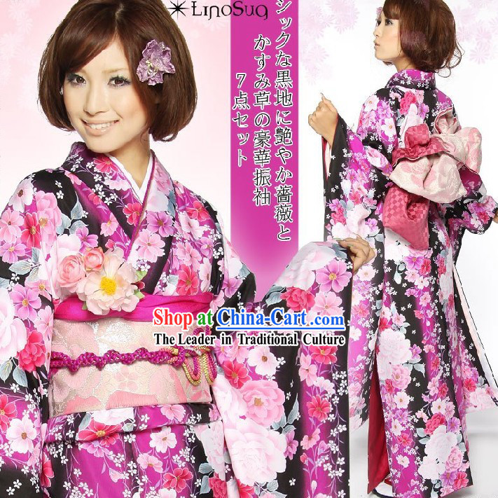 Ancient Japanese Female Dress Complete Set