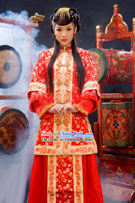 Stunning Chinese Mandarin Wedding Dress for Bride