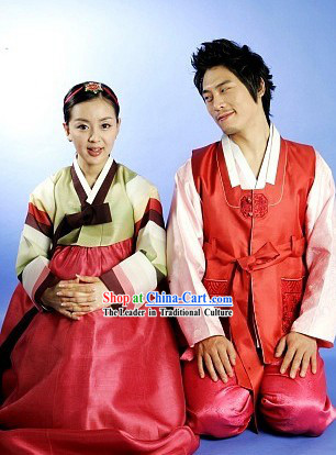 Traditional Korean Hanbok Clothing 2 Sets