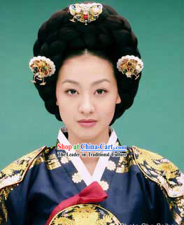 Ancient Korean Palace Lady Wig and Hair Accessories Set