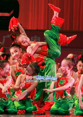 Chinese Handkerchief Dance Costume for Children