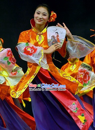 Chinese Ancient Fan Dance Costumes