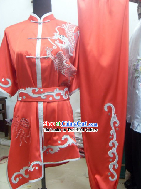 Professional Kung Fu Competiton Silk Dragon Suits