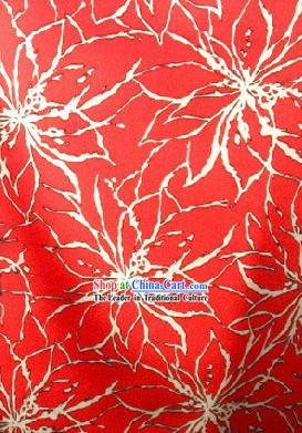 Chinese Classical Red Silk Fabric