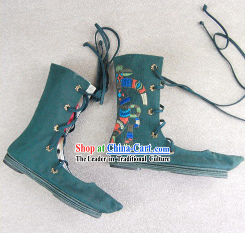 Chinese Traditional Handmade Cloth Boots for Women
