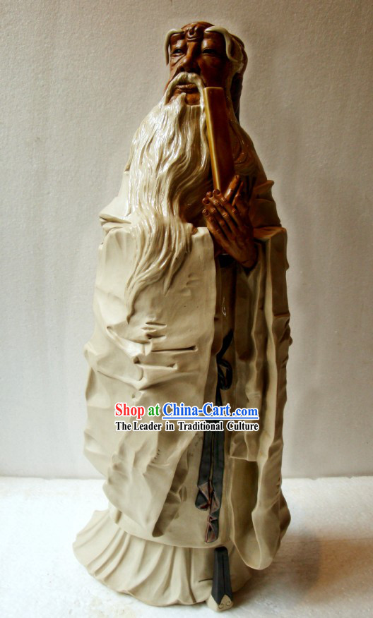 Chinese Shiwan Statue Collectible - Confucius