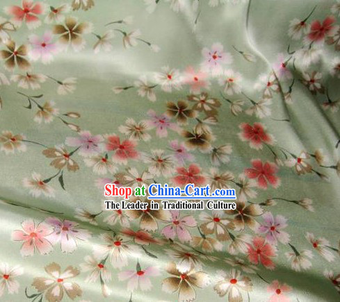 Oriental Cherry Flower Silk Fabric