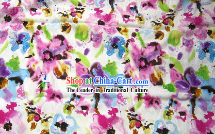 Traditional Chinese Silk Flower Fabric