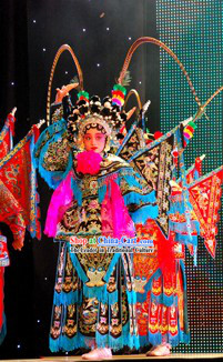 China Peking Opera Armor Costume Complete Set for Children