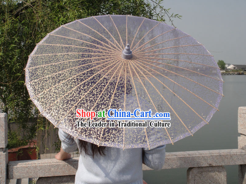 Chinese Handmade Transparent Silk Umbrella