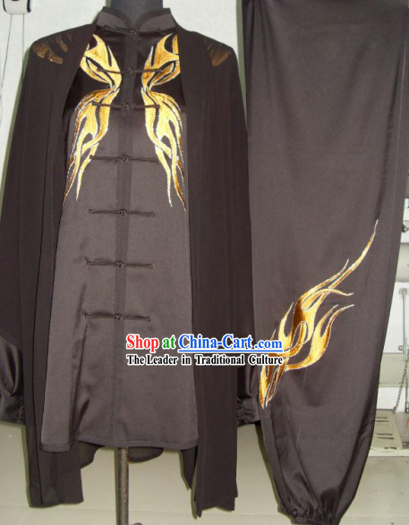 Chinese Butterfly Embroidery Kung Fu Suit Complete Set
