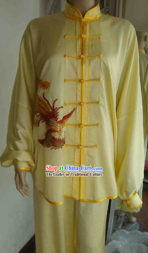 Chinese Phoenix Embroidery Kung Fu Dress Complete Set