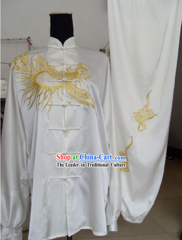 Chinese Embroidery Phoenix Tai Chi Uniform Complete Set